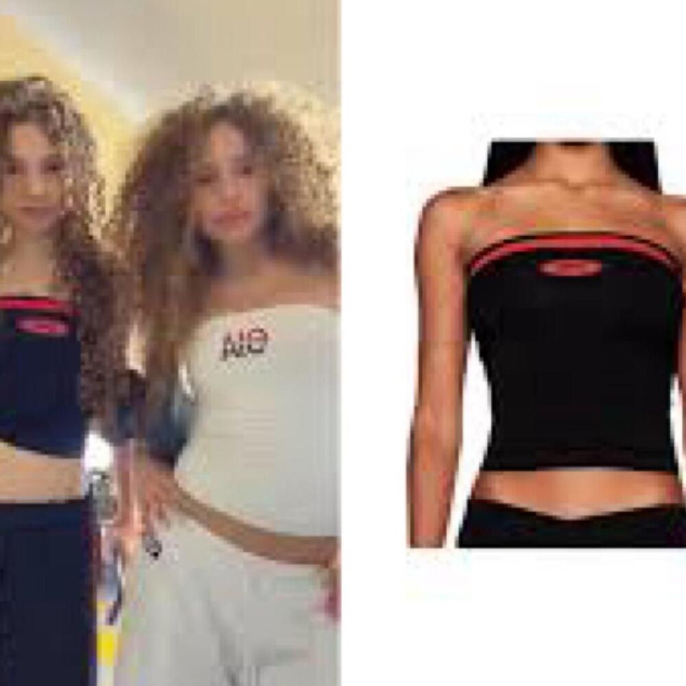 I am gia Women's Black and Red Crop-top - Picture 5 of 6
